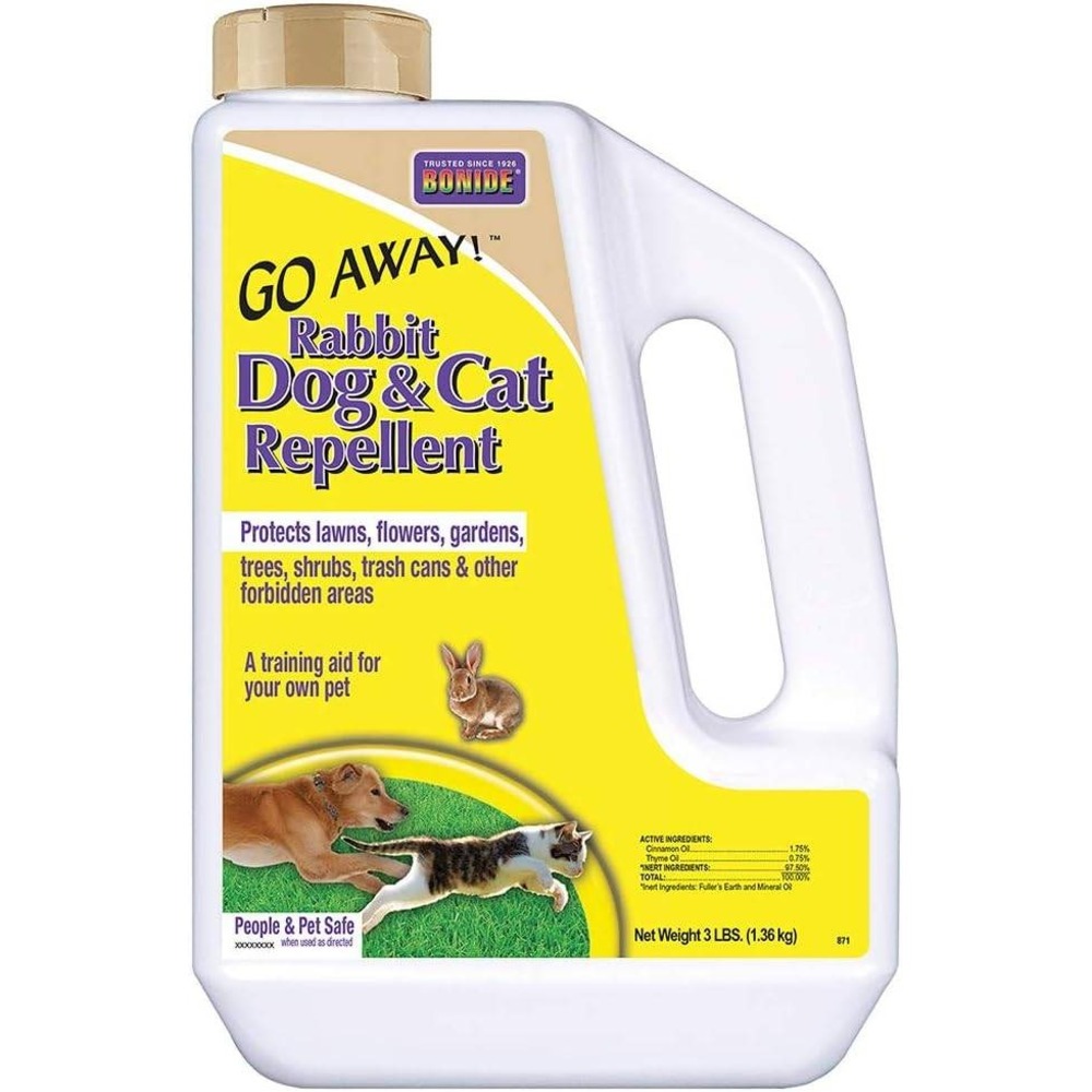 Bonide Go Away! Rabbit, Dog,‎ & Cat Repellent Granules, 3 lbs Ready to Use